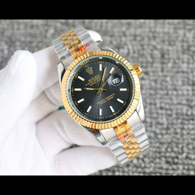 ROLEX Men's Diamond Dial Japanese Automatic 8215 316L Stainless Steel Sapphire Crystal 41mm Mechanical Watches