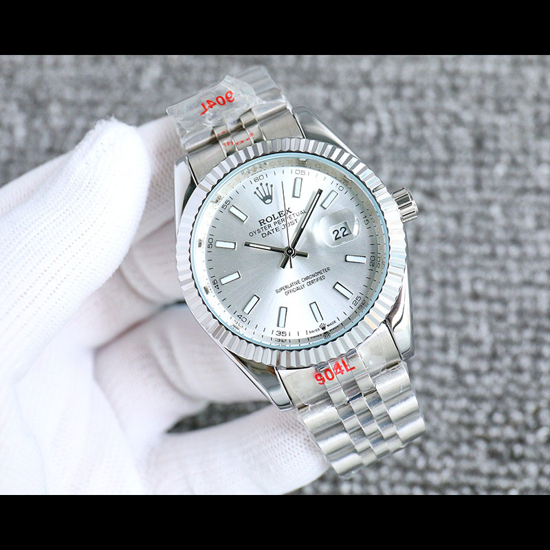 ROLEX Men's Diamond Dial Japanese Automatic 8215 316L Stainless Steel Sapphire Crystal 41mm Mechanical Watches