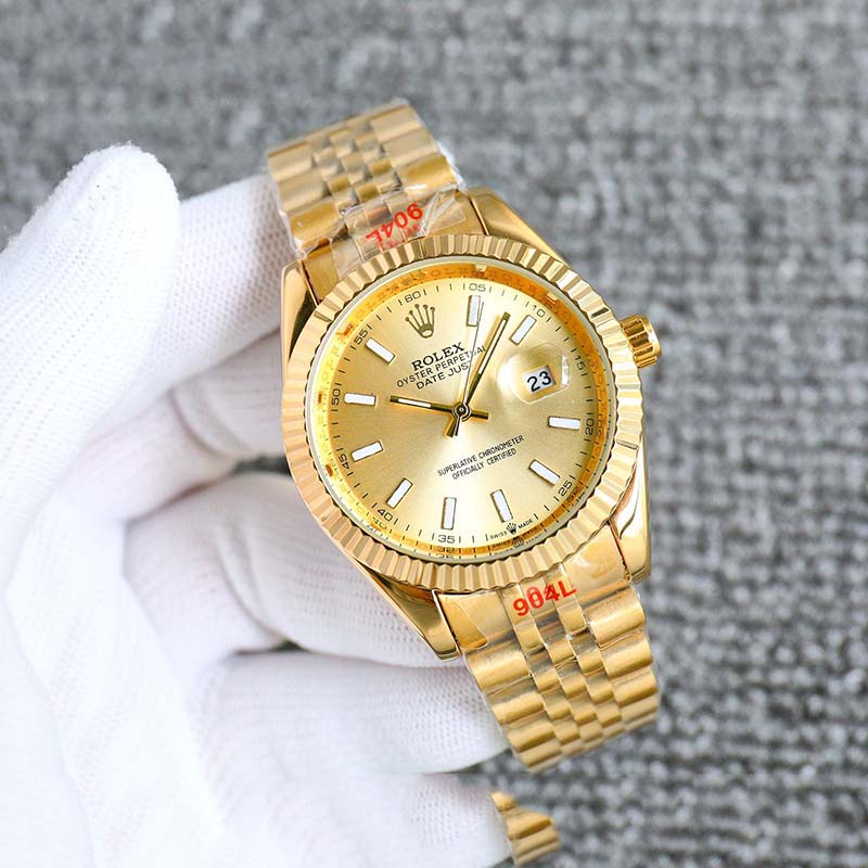 ROLEX Men's Diamond Dial Japanese Automatic 8215 316L Stainless Steel Sapphire Crystal 41mm Mechanical Watches