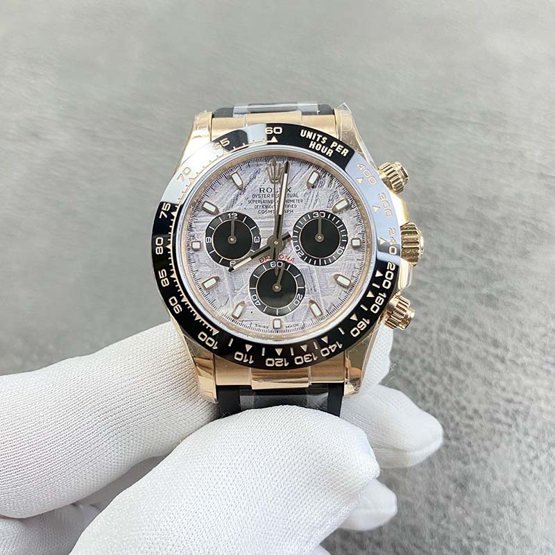 ROLEX Daytona Meteorite Dial 4130 Movement 7750 Movement Rubber Strap Mechanical Watches