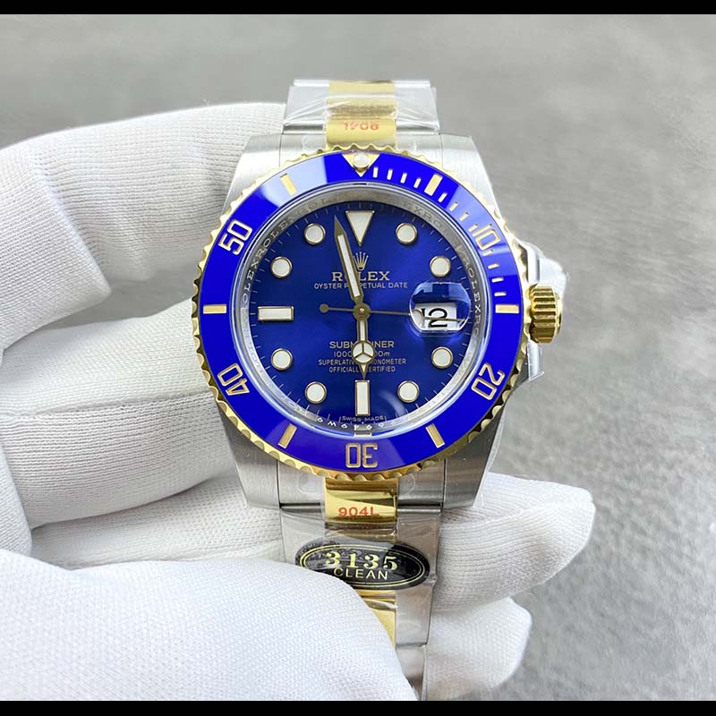 ROLEX Submariner Blue 3135 Movement Dandong 3135 40mm Water Ghost Mechanical Watches