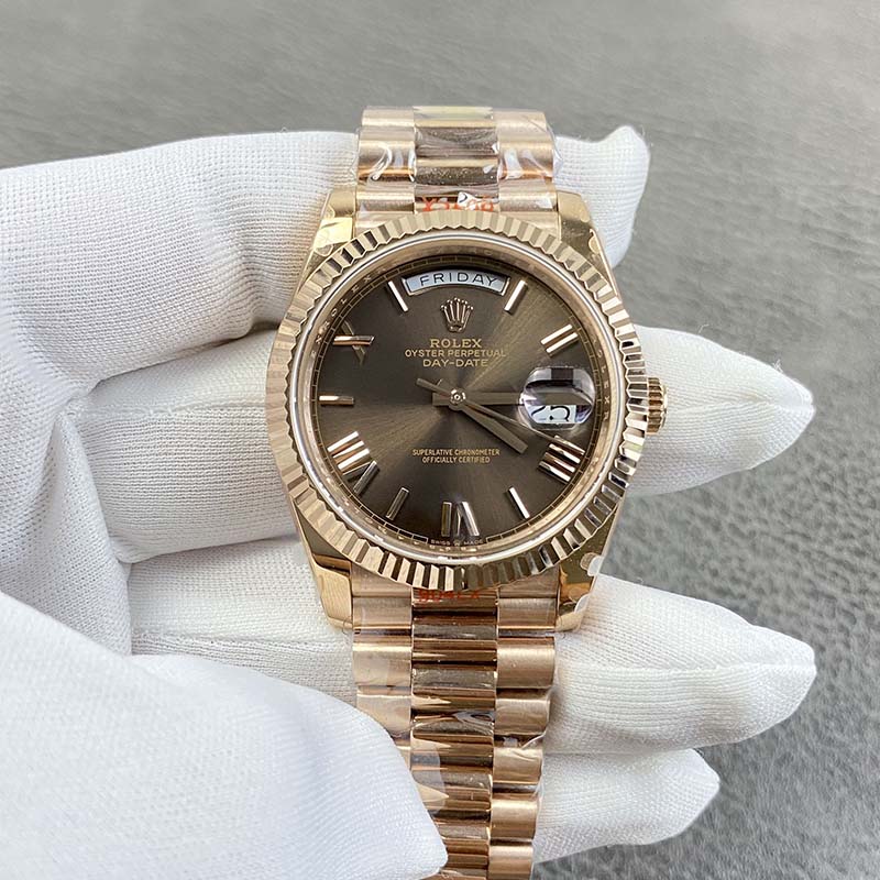 ROLEX Day-Date m228235-0002 Latte Mechanical Watches