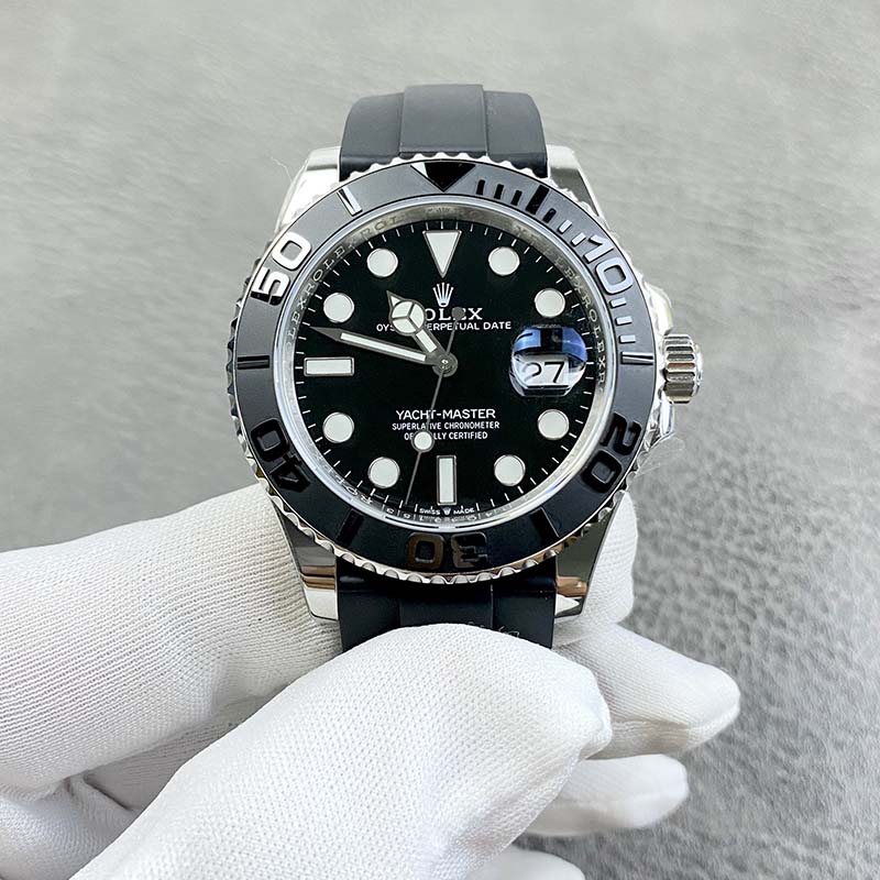 ROLEX Yacht-Master Sapphire Crystal Rubber Strap 42mm Mechanical Watches