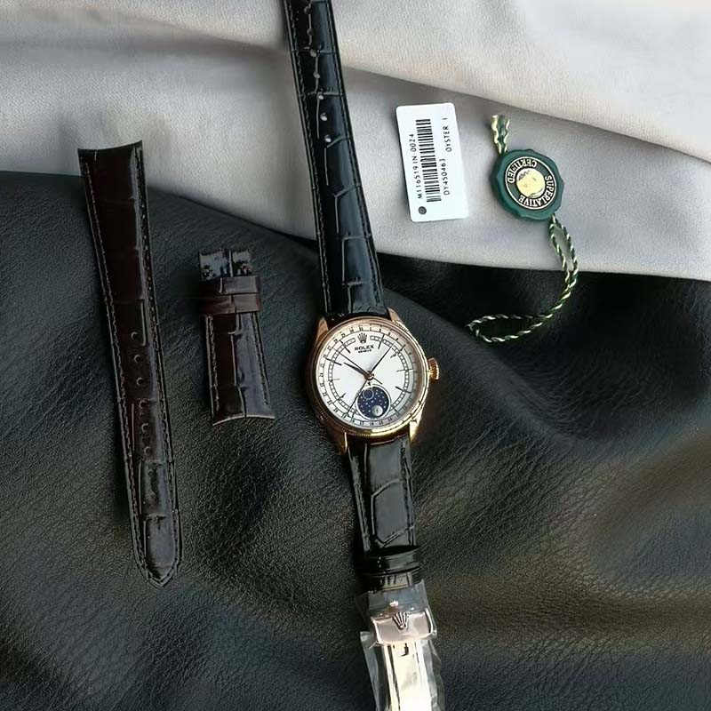 ROLEX Cellini Rose Gold Moon Phase Mechanical Watches