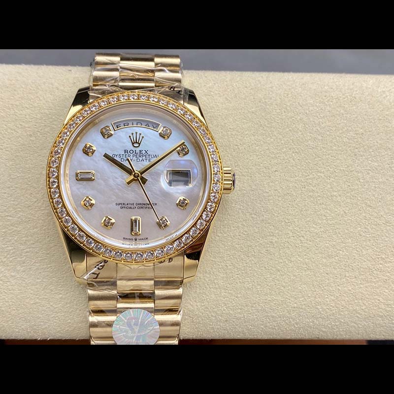 ROLEX Day-Date 316l Stainless Steel Sapphire Crystal Stainless Steel Case Automatic Movement Mechanical Movement Dual Date 36mm Mechanical Watches