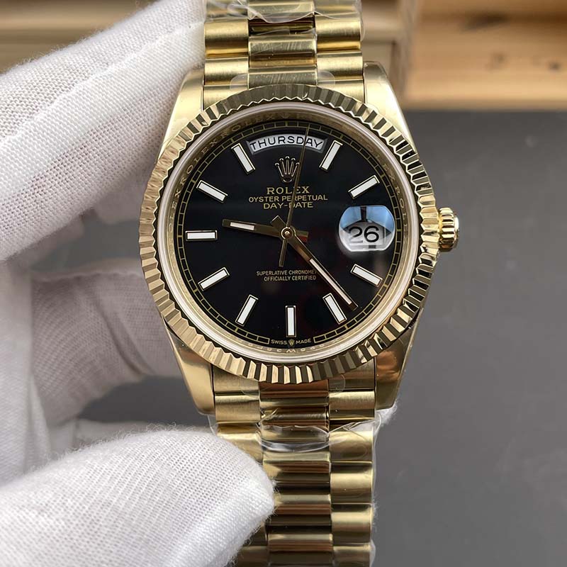 ROLEX Datejust Black Dial Day-Date 40mm Mechanical Watches