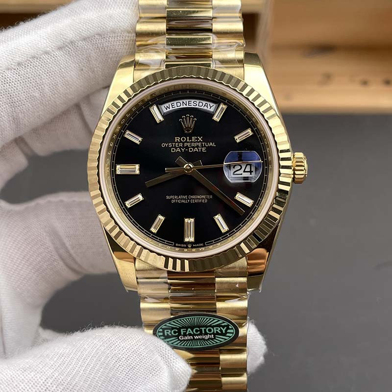ROLEX Datejust Black Dial Day-Date 40mm Mechanical Watches