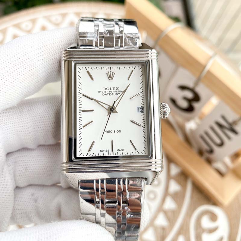 ROLEX 316L Stainless Steel Mineral Crystal Calf Leather Strap Stainless Steel Case Mechanical Movement 4010mm Mechanical Watches