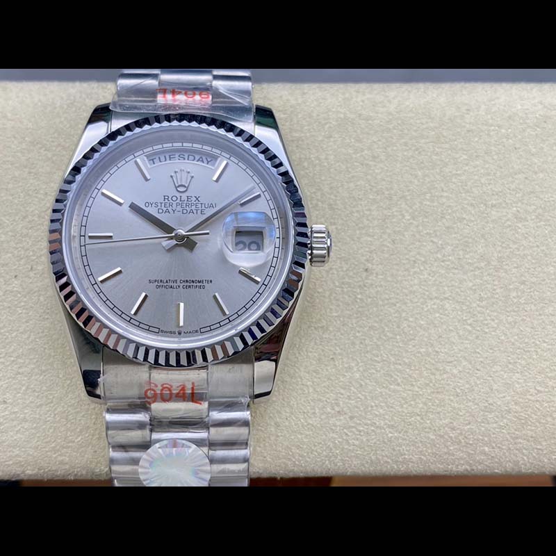 ROLEX Day-Date 316L Stainless Steel Sapphire Crystal Stainless Steel Case Automatic Movement Mechanical Movement Dual Date 36mm Mechanical Watches