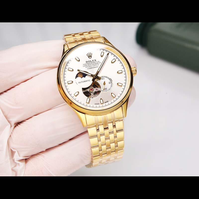ROLEX Sapphire Crystal Waterproof Super-Luminova Moon Phase 40mm Mechanical Watches