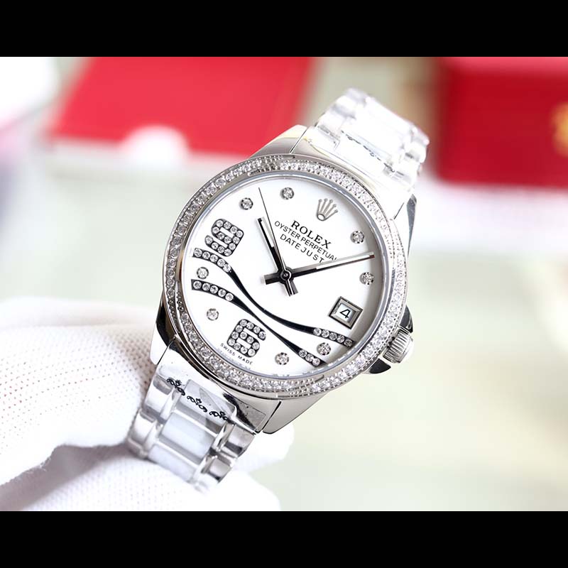 ROLEX Women's Sapphire Ceramic Mechanical Movement 35mm 12mm Mechanical Watches