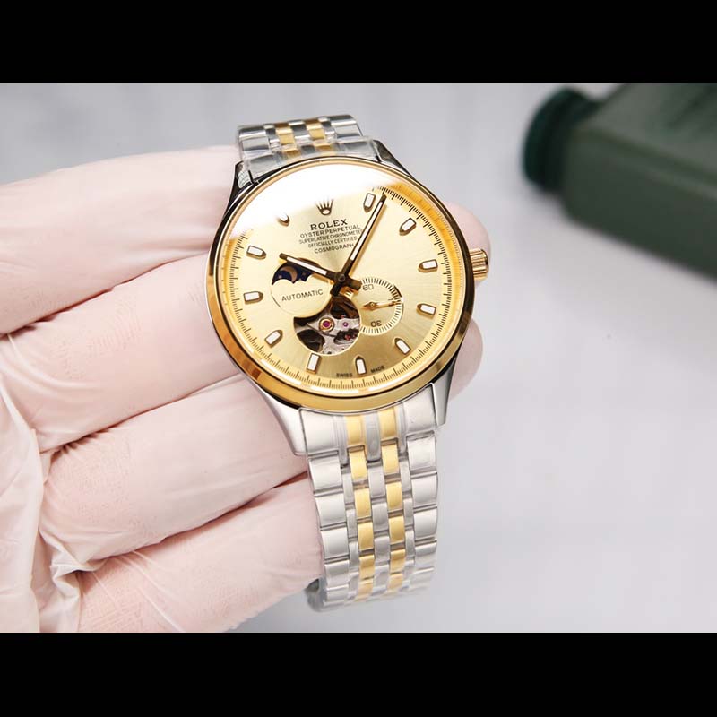 ROLEX Sapphire Crystal Waterproof Super-Luminova Moon Phase 40mm Mechanical Watches