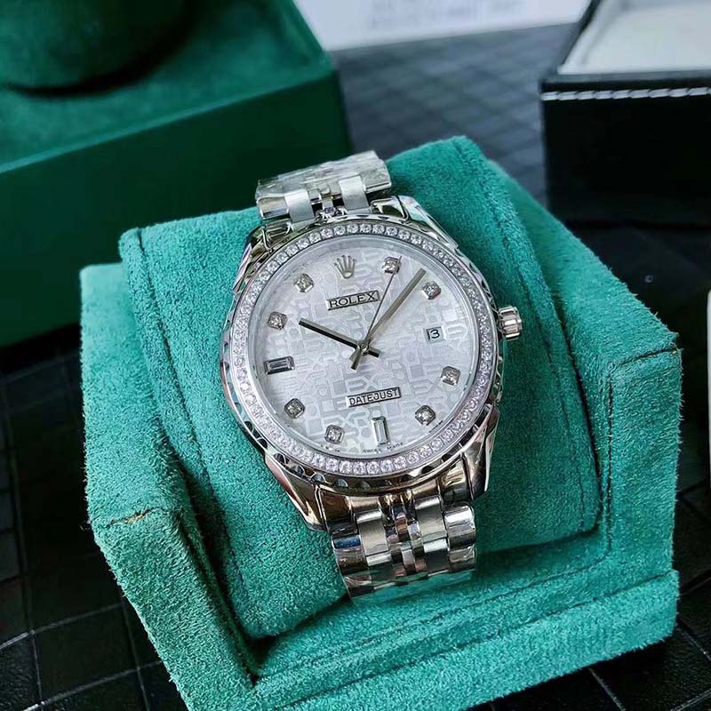 ROLEX Genuine Leather Bracelet Stainless Steel Bracelet Mechanical Movement 42mm 12mm Mechanical Watches