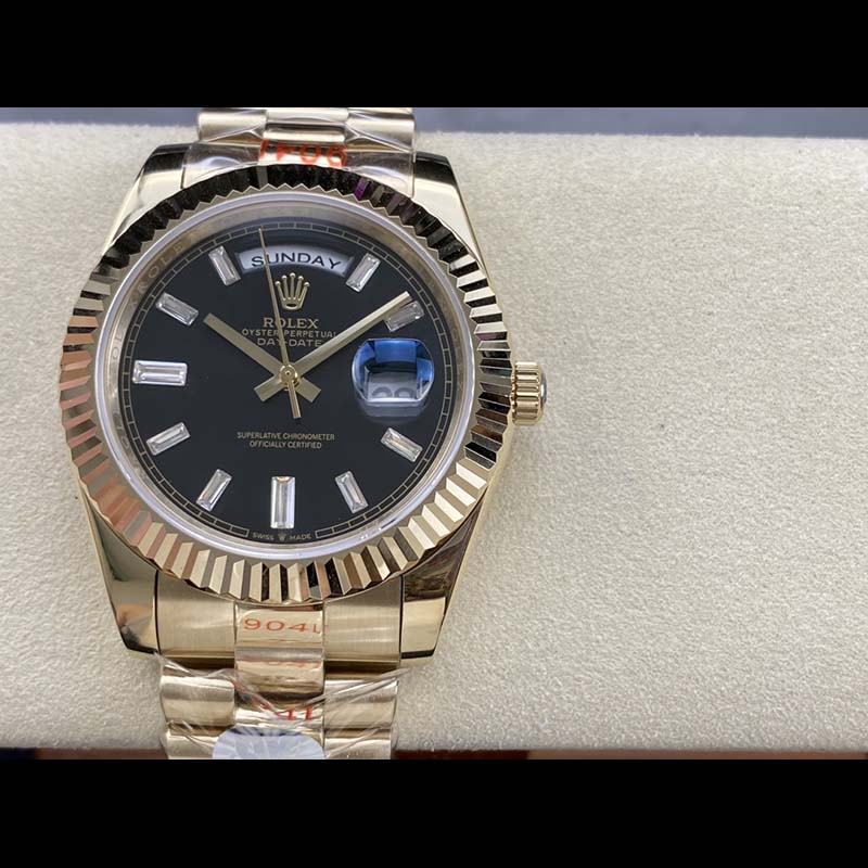 ROLEX Day-Date 316L Stainless Steel Sapphire Crystal Stainless Steel Case Automatic Movement Mechanical Movement Dual Date 40mm Mechanical Watches