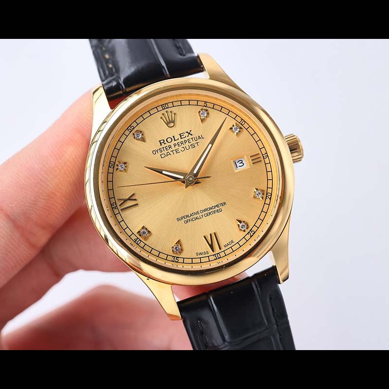 ROLEX 8215 Movement 316L Stainless Steel Sapphire Crystal Calf Leather Stainless Steel Case Waterproof Mechanical Watches