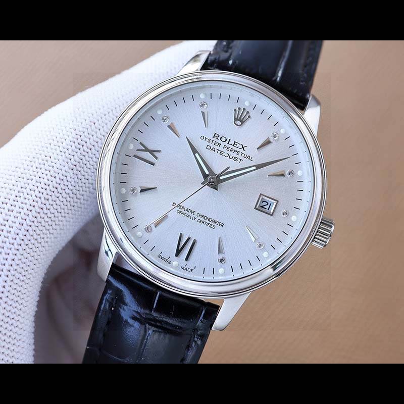 ROLEX 8215 Movement 316L Stainless Steel Sapphire Crystal Calf Leather Stainless Steel Case Waterproof Mechanical Watches