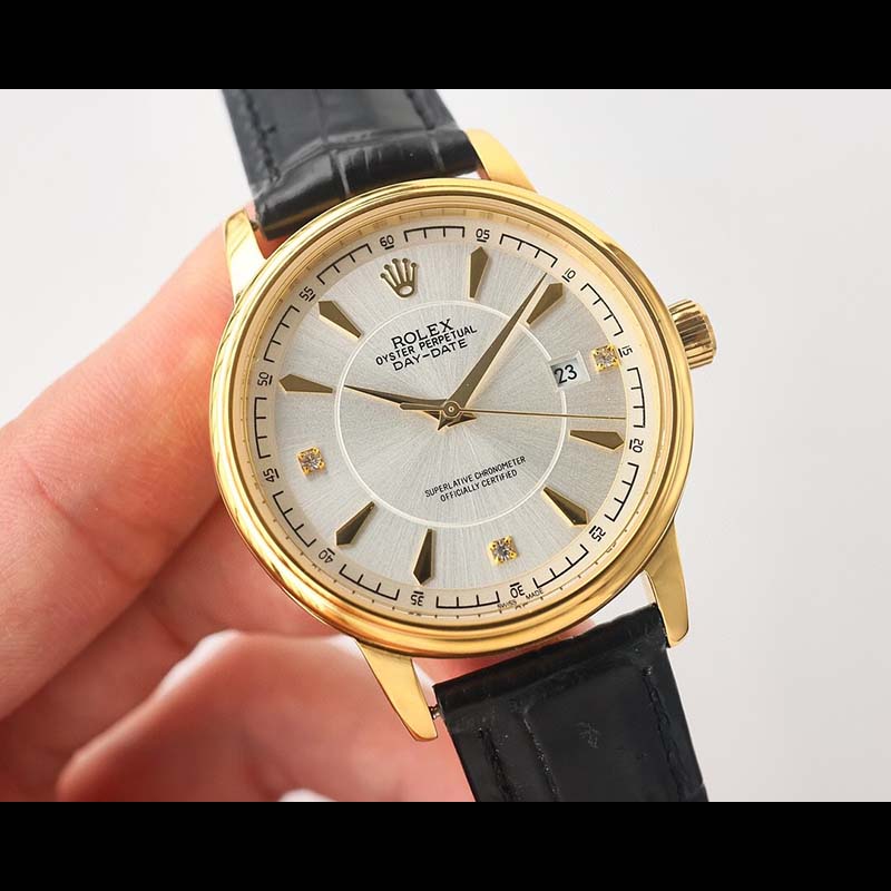 ROLEX 8215 Movement 316L Stainless Steel Sapphire Crystal Calf Leather Stainless Steel Case Waterproof Mechanical Watches