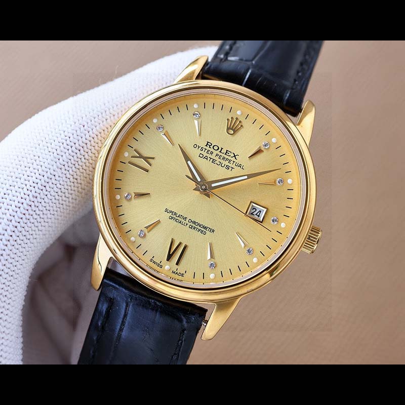 ROLEX 8215 Movement 316L Stainless Steel Sapphire Crystal Calf Leather Stainless Steel Case Waterproof Mechanical Watches