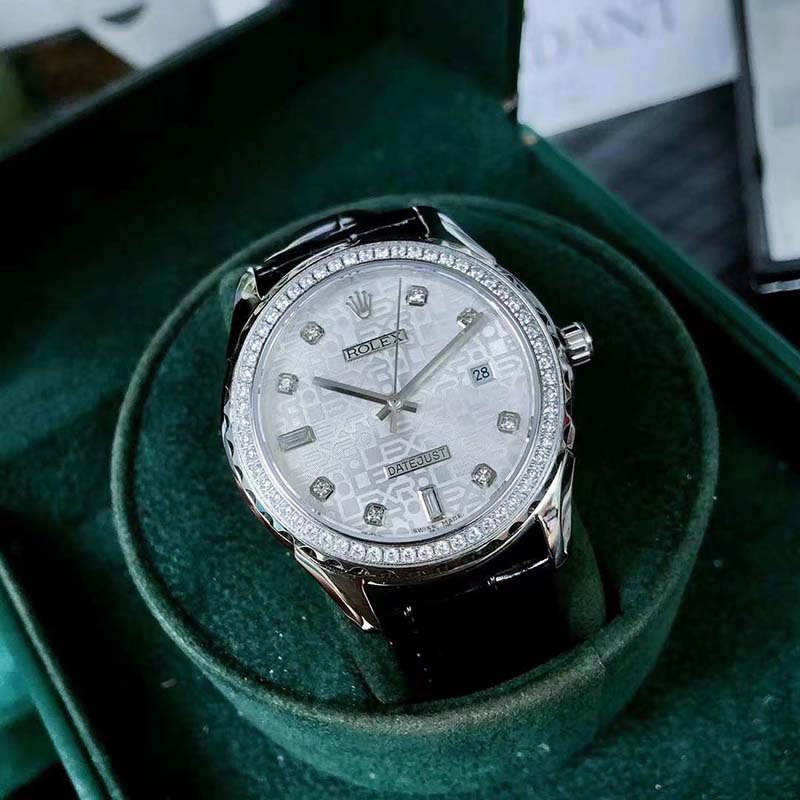 ROLEX Genuine Leather Bracelet Stainless Steel Bracelet Mechanical Movement 42mm 12mm Mechanical Watches