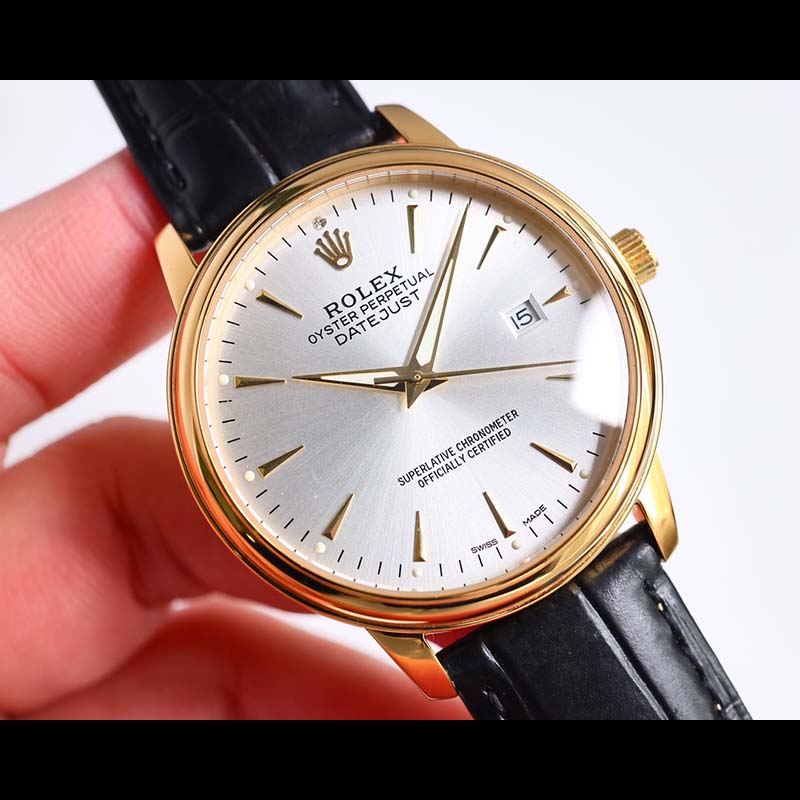 ROLEX 8215 Movement 316L Stainless Steel Sapphire Crystal Calf Leather Stainless Steel Case Waterproof 10mm Mechanical Watches