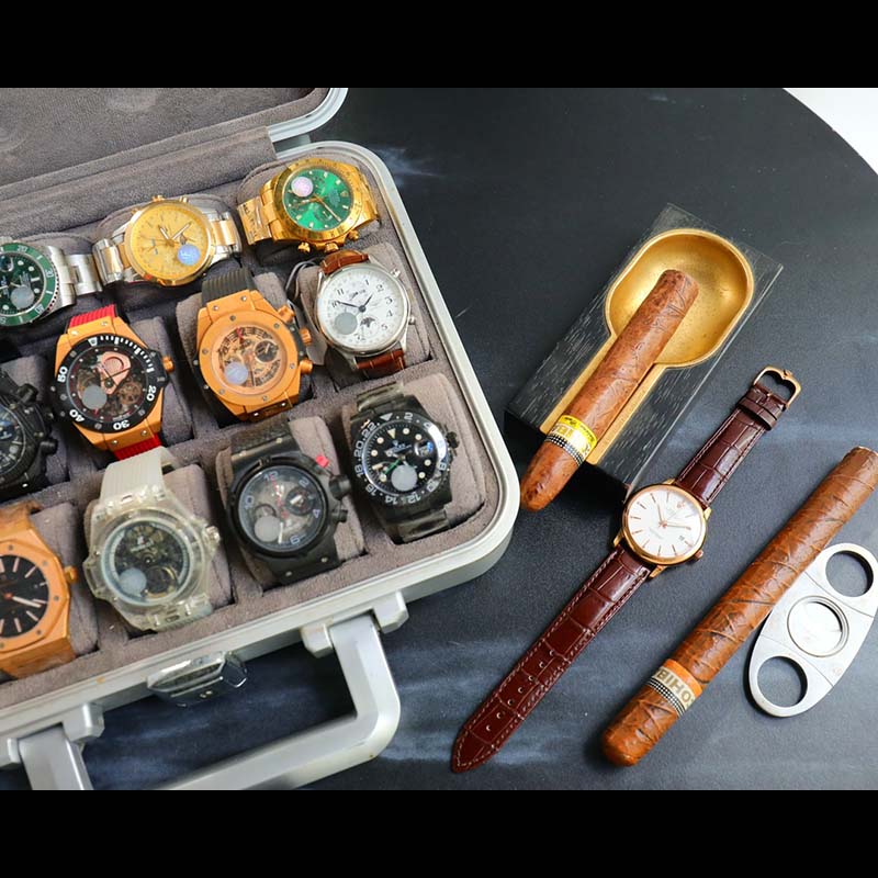 ROLEX 8215 Movement 316L Stainless Steel Sapphire Crystal Calf Leather Stainless Steel Case Waterproof 10mm Mechanical Watches