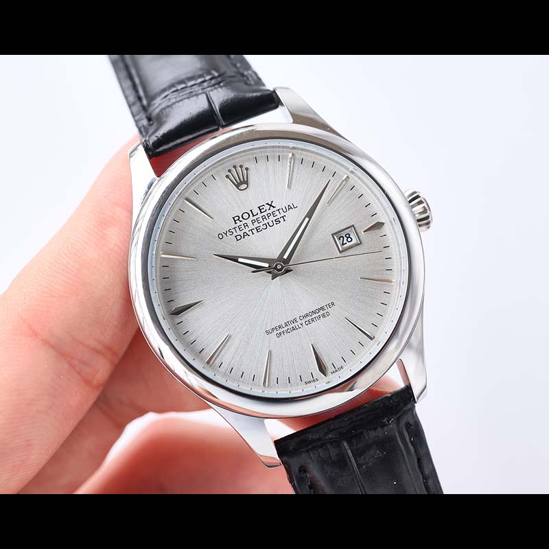 ROLEX 8215 Movement 316L Stainless Steel Sapphire Crystal Calf Leather Stainless Steel Case Waterproof Mechanical Watches