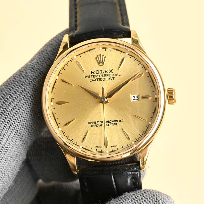 ROLEX 8215 Movement 316L Stainless Steel Sapphire Crystal Calf Leather Stainless Steel Case Waterproof Mechanical Watches
