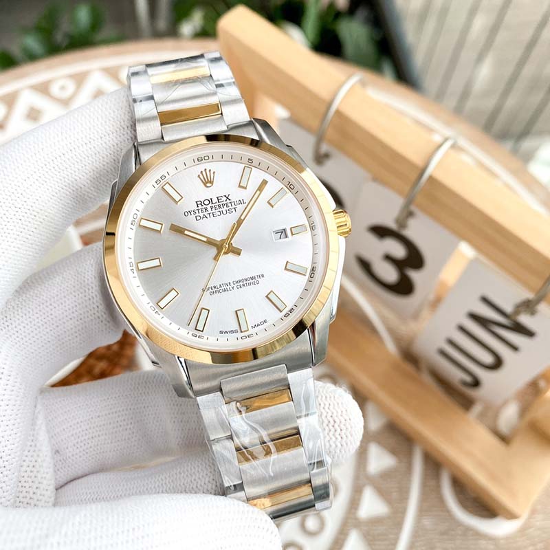ROLEX 316L Stainless Steel Mineral Crystal Calf Leather Strap Stainless Steel Case Automatic Movement Mechanical Movement 4010mm Mechanical Watches