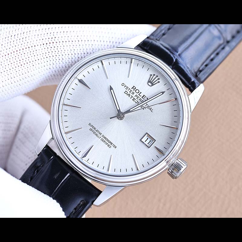 ROLEX 8215 Movement 316 Sapphire Crystal Calf Leather 40mm Mechanical Watches