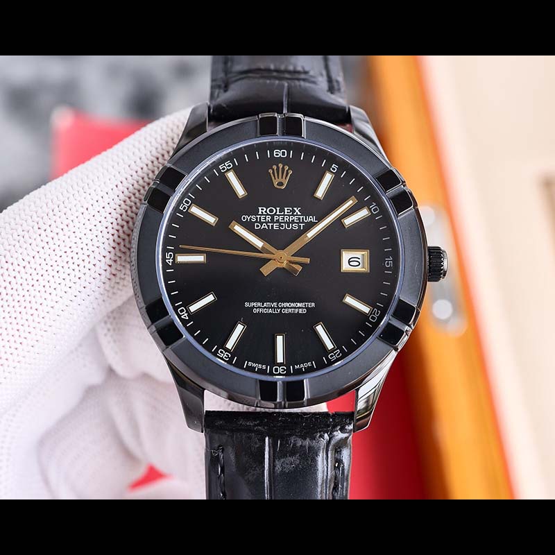 ROLEX Datejust 9015 Movement 316l Stainless Steel Sapphire Crystal Calf Leather Stainless Steel Case Waterproof Mechanical Watches
