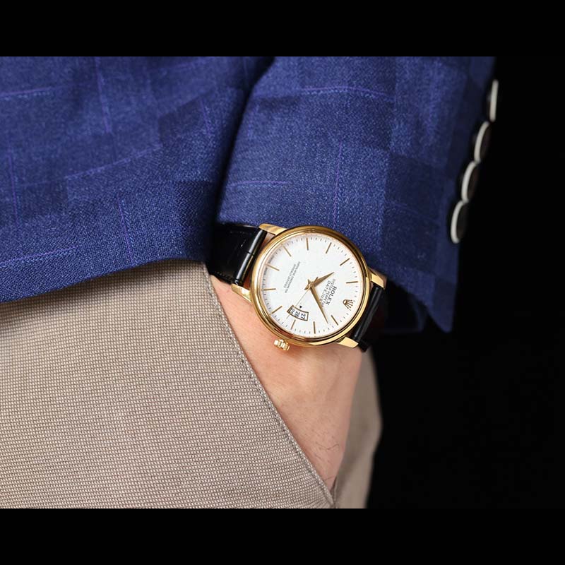 ROLEX 8215 Movement 316L Stainless Steel Sapphire Crystal Calf Leather Water Resistant 40mm 10mm Mechanical Watches