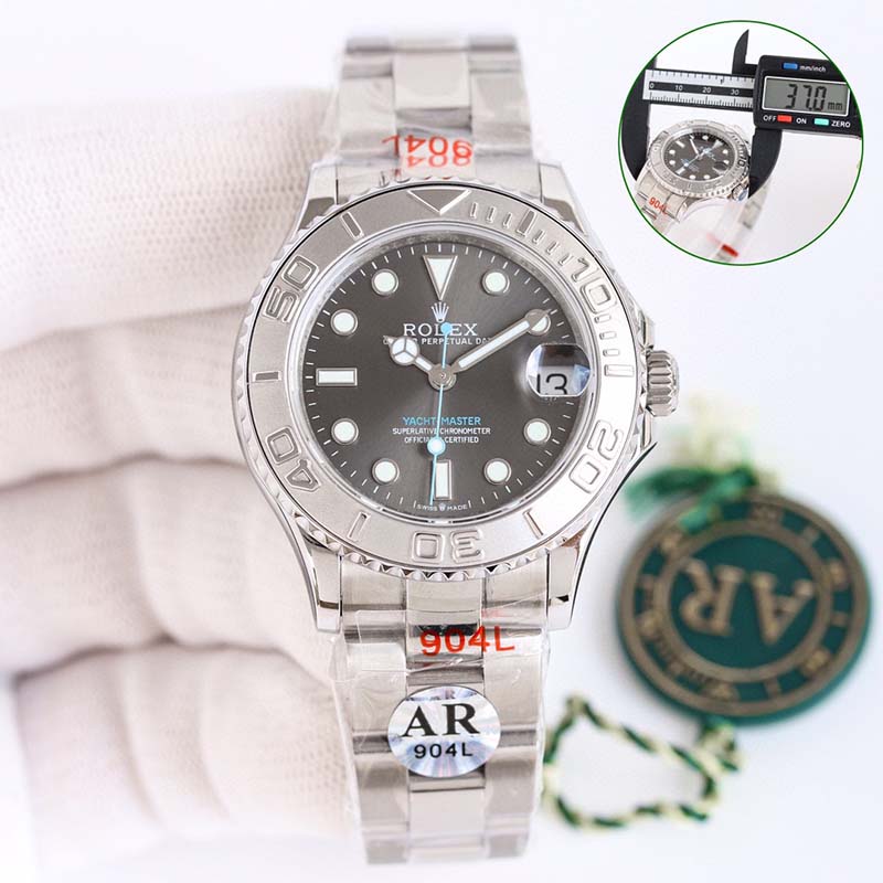 ROLEX Yacht-Master Women's ETA2824 316L Stainless Steel Sapphire Ceramic Water Resistant Super-Luminova Automatic 37mm Mechanical Watches