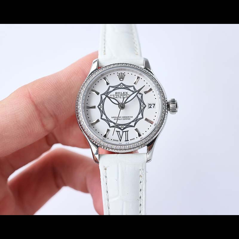 ROLEX Cellini Women's 9015 Movement Calf Leather 32mm 8.5mm Mechanical Watches