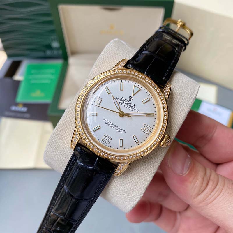 ROLEX Domed Crystal 9015 Movement Alligator Water Resistant Automatic 40mm 8mm Mechanical Watches