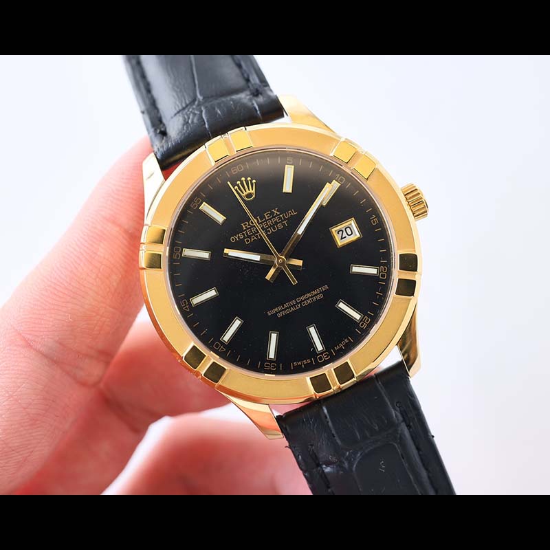 ROLEX 9015 Movement 316L Stainless Steel Sapphire Crystal Calf Leather Stainless Steel Case Waterproof Mechanical Watches