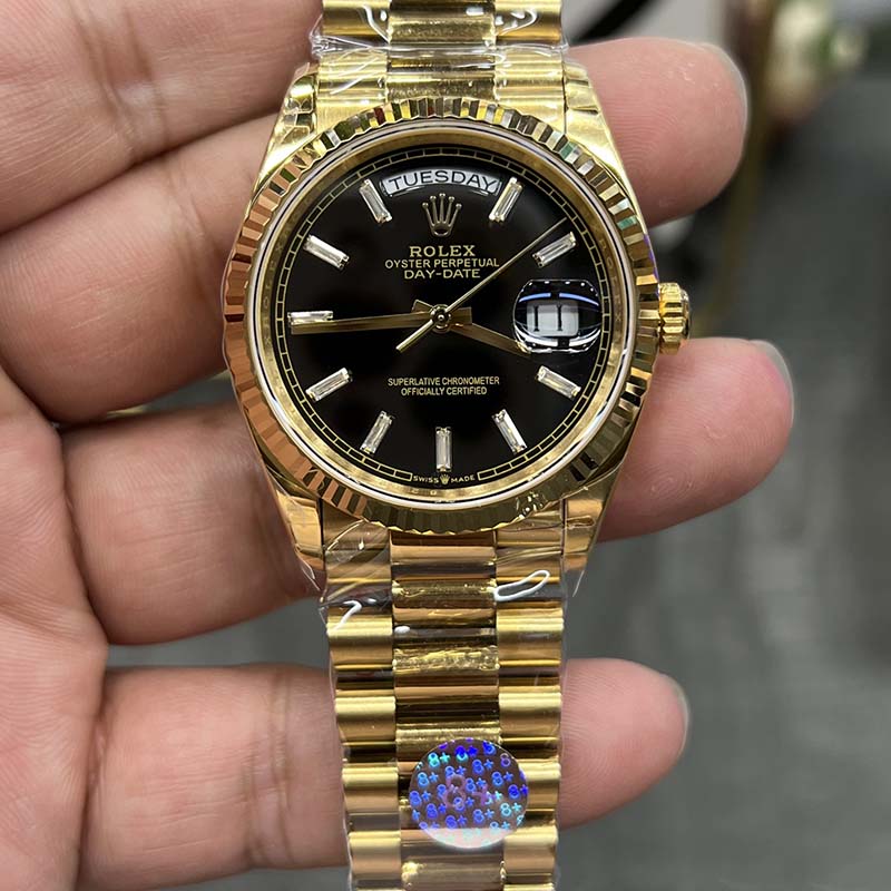ROLEX Datejust Black Dial Day-Date Automatic Movement 36mm Mechanical Watches