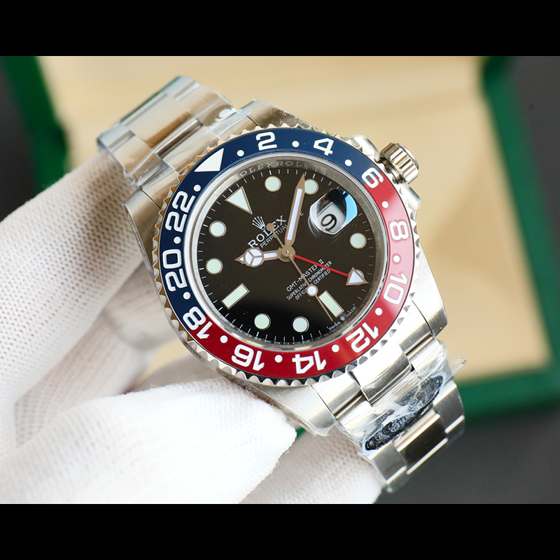 ROLEX GMT-Master II 904L Steel Sapphire Crystal Ceramic White Gold Luminous Mechanical Watches