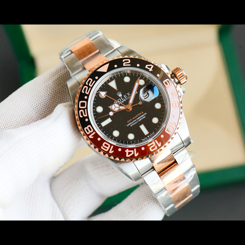 ROLEX GMT-Master II 904L Steel Sapphire Crystal Ceramic White Gold Luminous Mechanical Watches