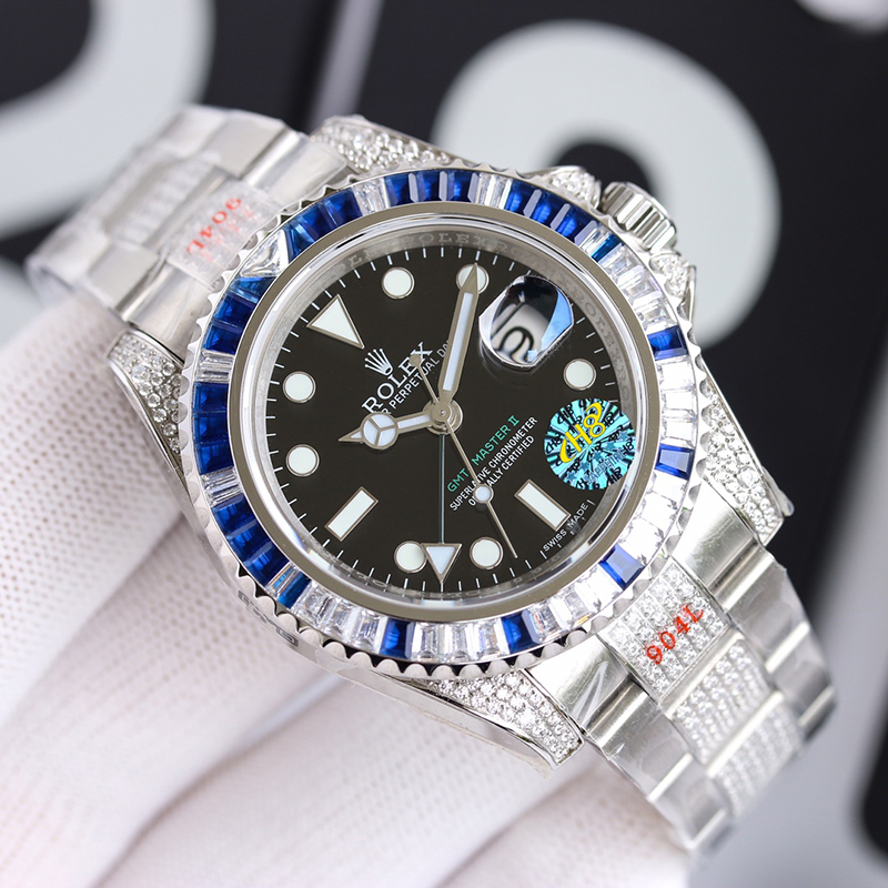 ROLEX GMT-Master II 2836 Movement Swarovski 40mm Mechanical Watches