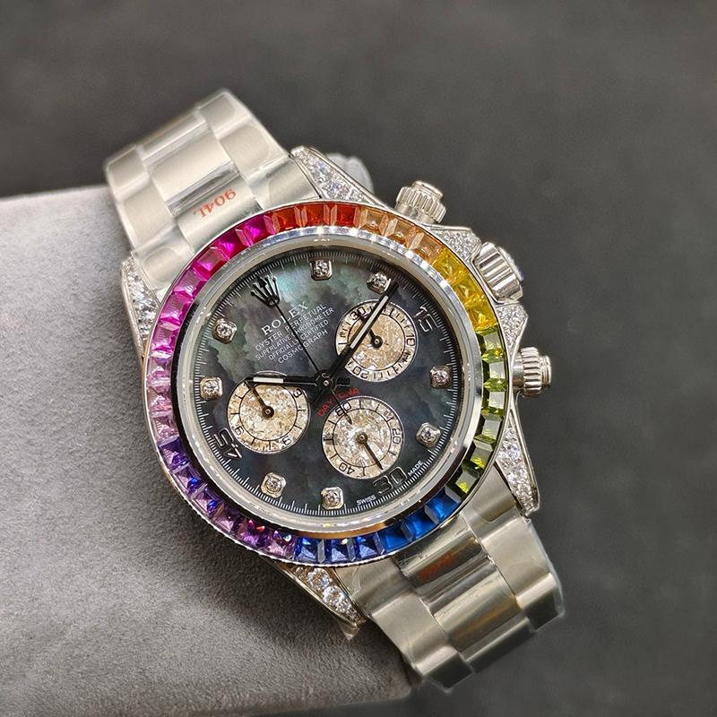 ROLEX Daytona 7750 Movement Sapphire Crystal Stainless Steel Chronograph 12.4mm Mechanical Watches