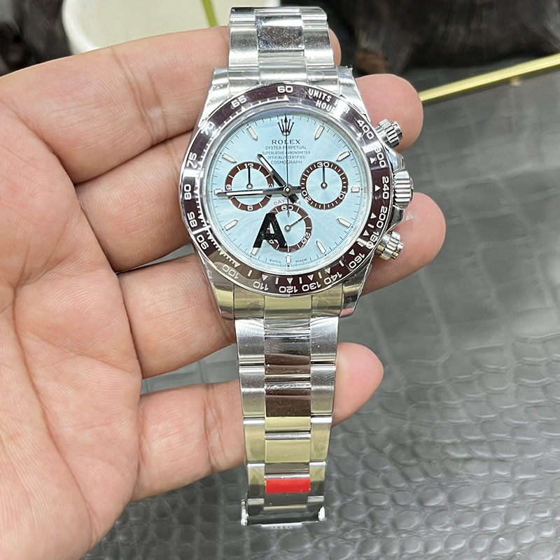 ROLEX Daytona Ice Blue Dandong 4131 Automatic Integrated Movement Chronograph 40mm Mechanical Watches
