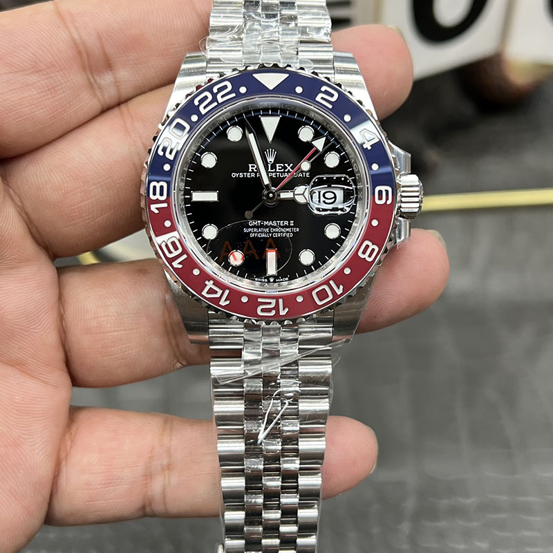 ROLEX GMT-Master II Pepsi Bezel Dandong 3285 Automatic Movement 40mm Mechanical Watches