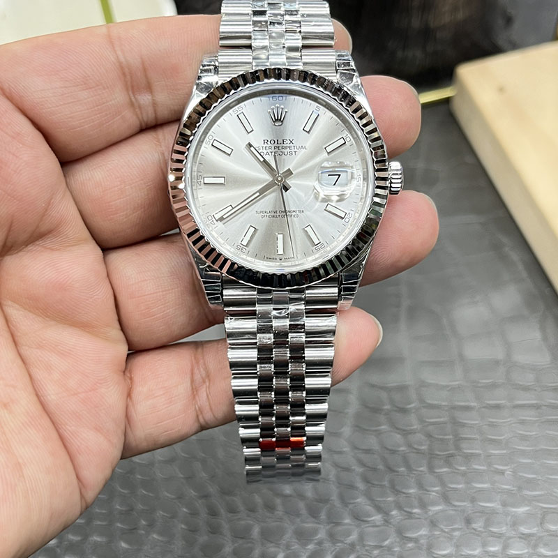 ROLEX Datejust Silver Datejust Dandong 3235 Automatic Movement 41mm Mechanical Watches