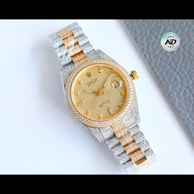 ROLEX Datejust Sapphire Cubic Zirconia Full Diamond Automatic Movement Mechanical Movement 41mm Mechanical Watches