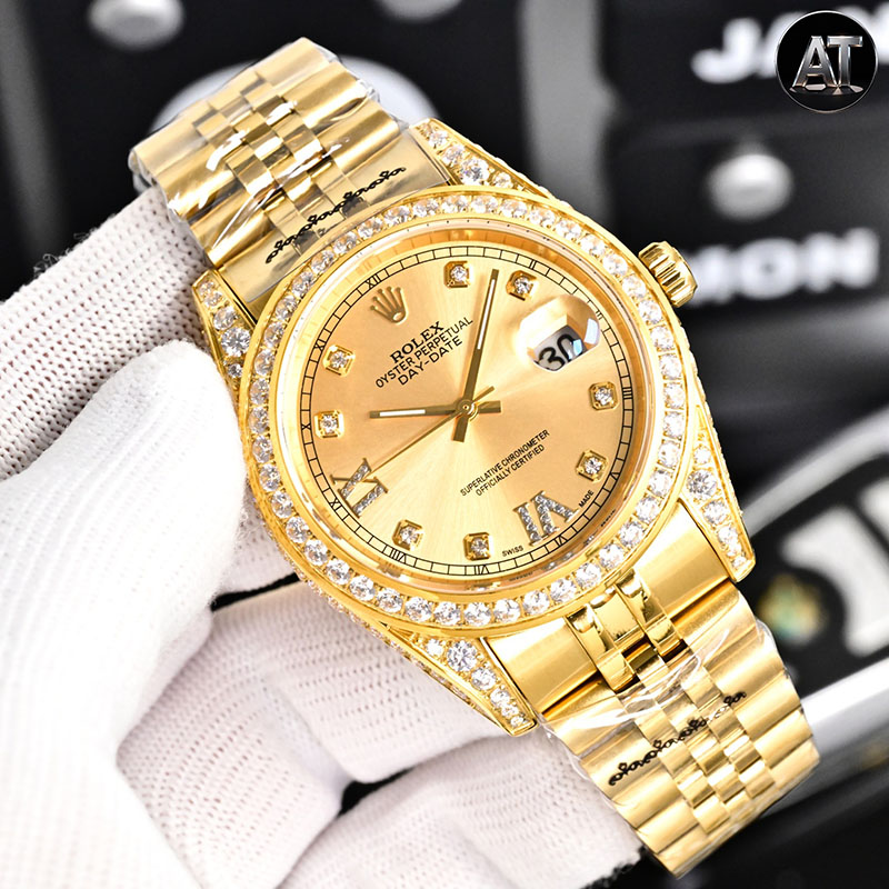 ROLEX Submariner Full Diamond Pave-Set Mechanical Watches
