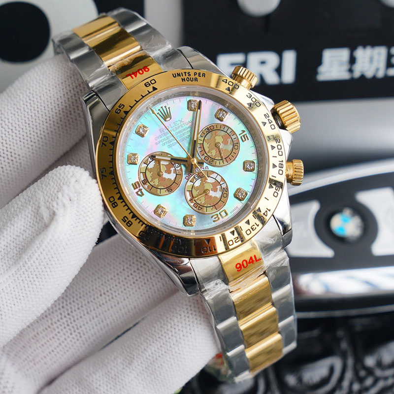 ROLEX Daytona Panda Dial Ice Blue Paul Newman Style 7750 Movement 904l Stainless Steel Rose Gold White Gold Yellow Gold Automatic Chronograph 40mm 13.5mm Mechanical Watches