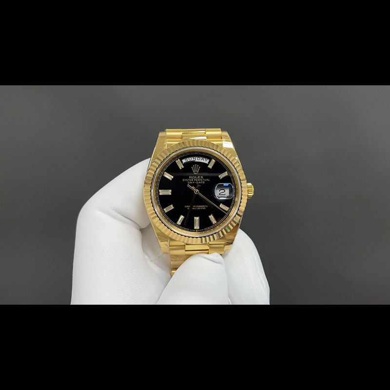 ROLEX Black Dial Day-Date 2836 Movement 40mm Mechanical Watches