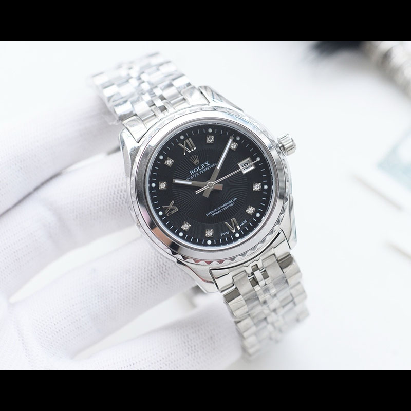 ROLEX 316l Stainless Steel 316L Stainless Steel Calf Leather Strap Stainless Steel Bracelet Mechanical Movement 41mm 11mm Mechanical Watches