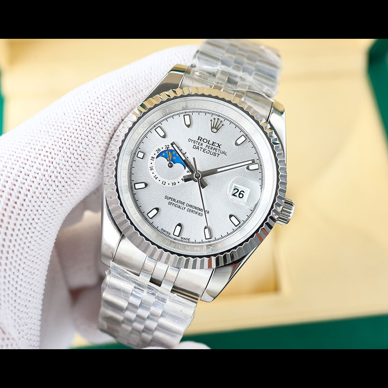 ROLEX 316L Stainless Steel Mineral Crystal Stainless Steel Case Mechanical Movement Mechanical Watches