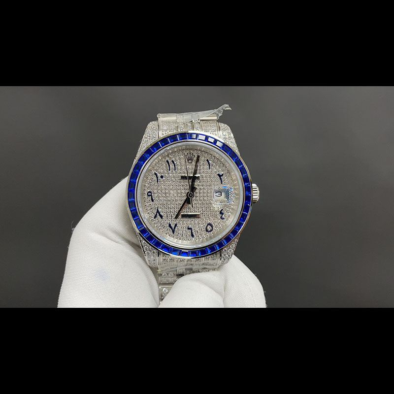 ROLEX Cubic Zirconia Full Diamond Automatic Movement Mechanical Movement Mechanical Watches
